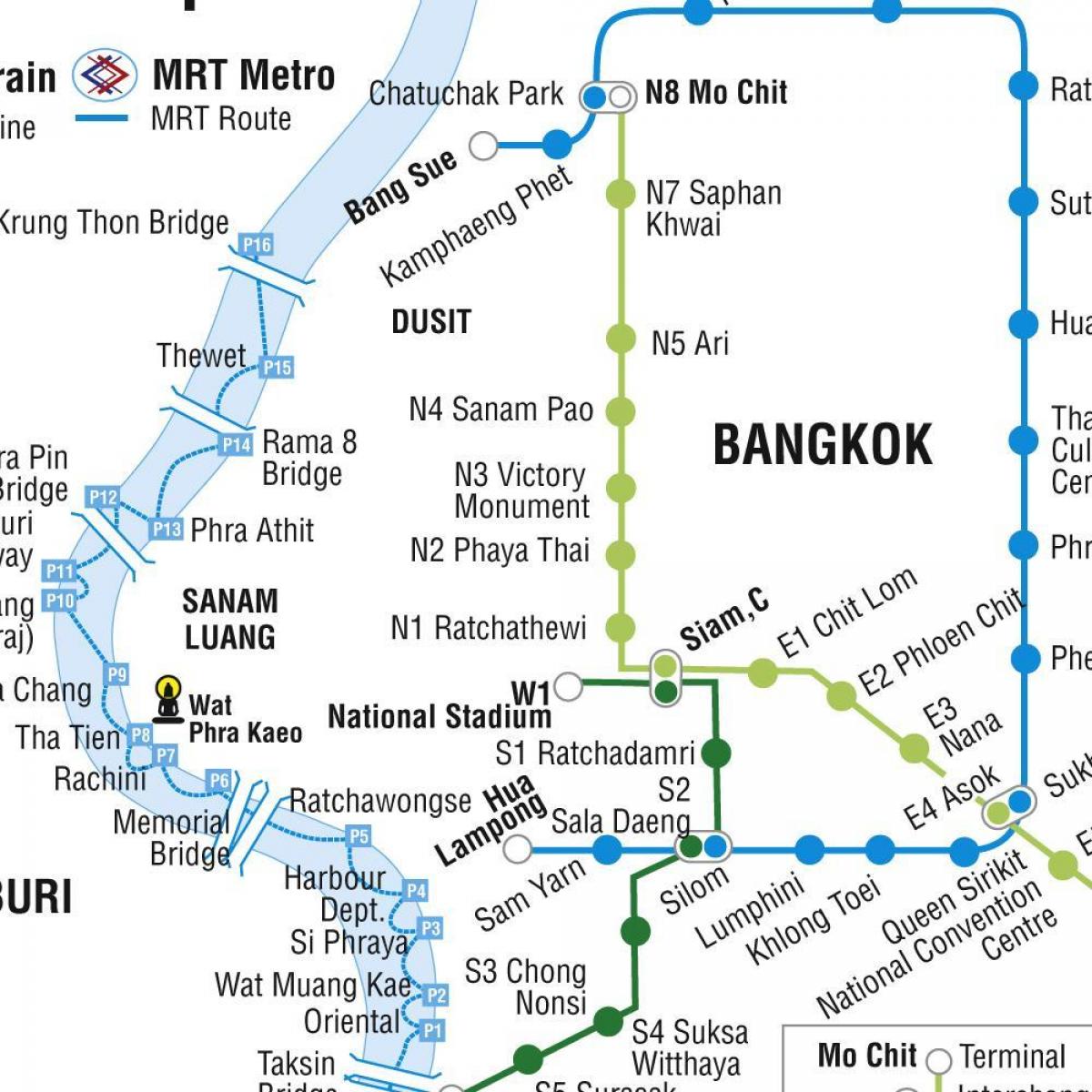 harta e bangkok metro dhe skytrain