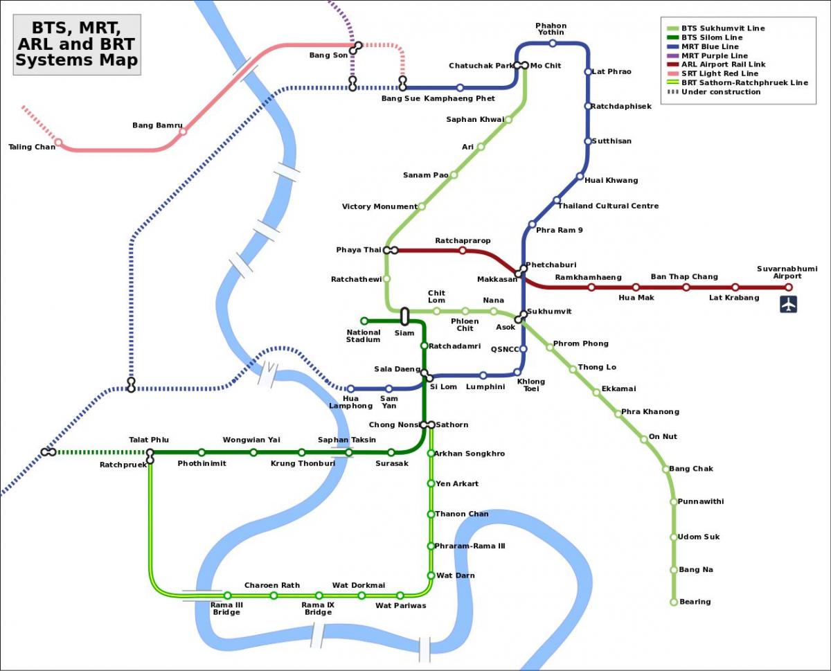 asok tren bangkok hartë