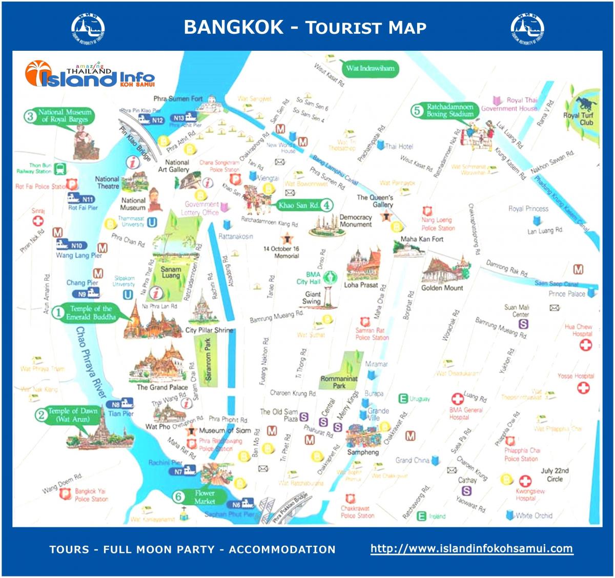 bangkok travel guide hartë