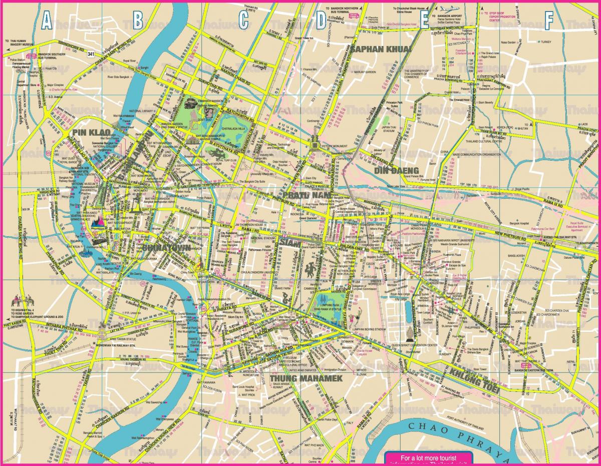 hartë të qytetit bangkok