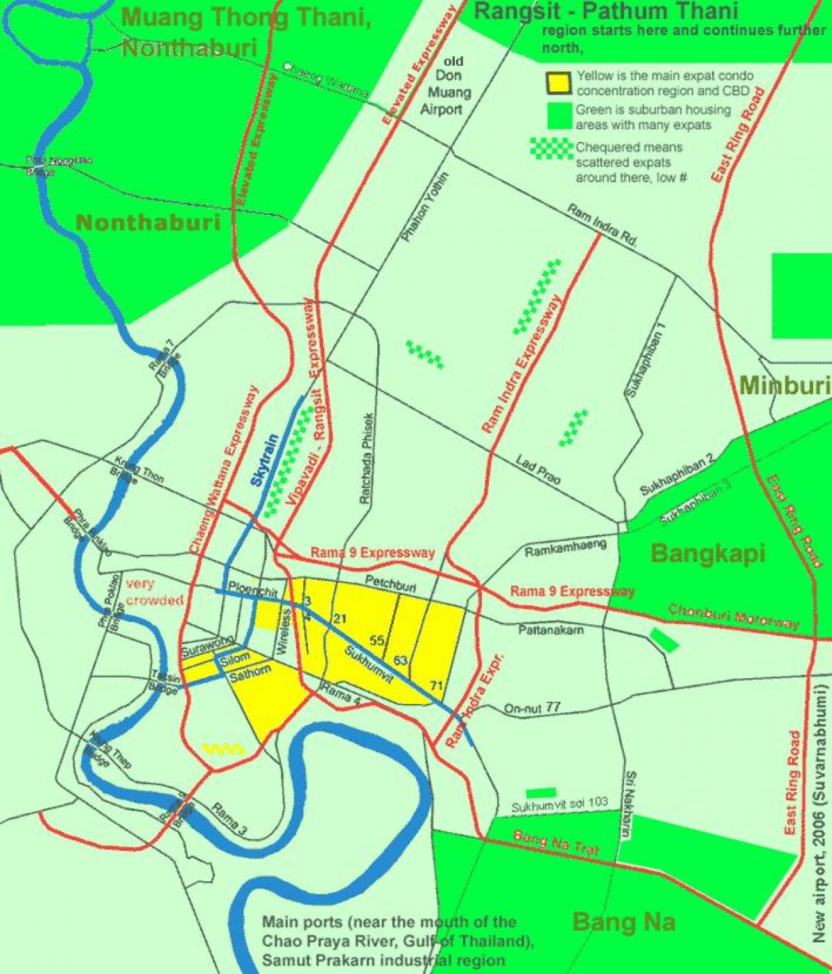 bangkok qendër të zonës hartë