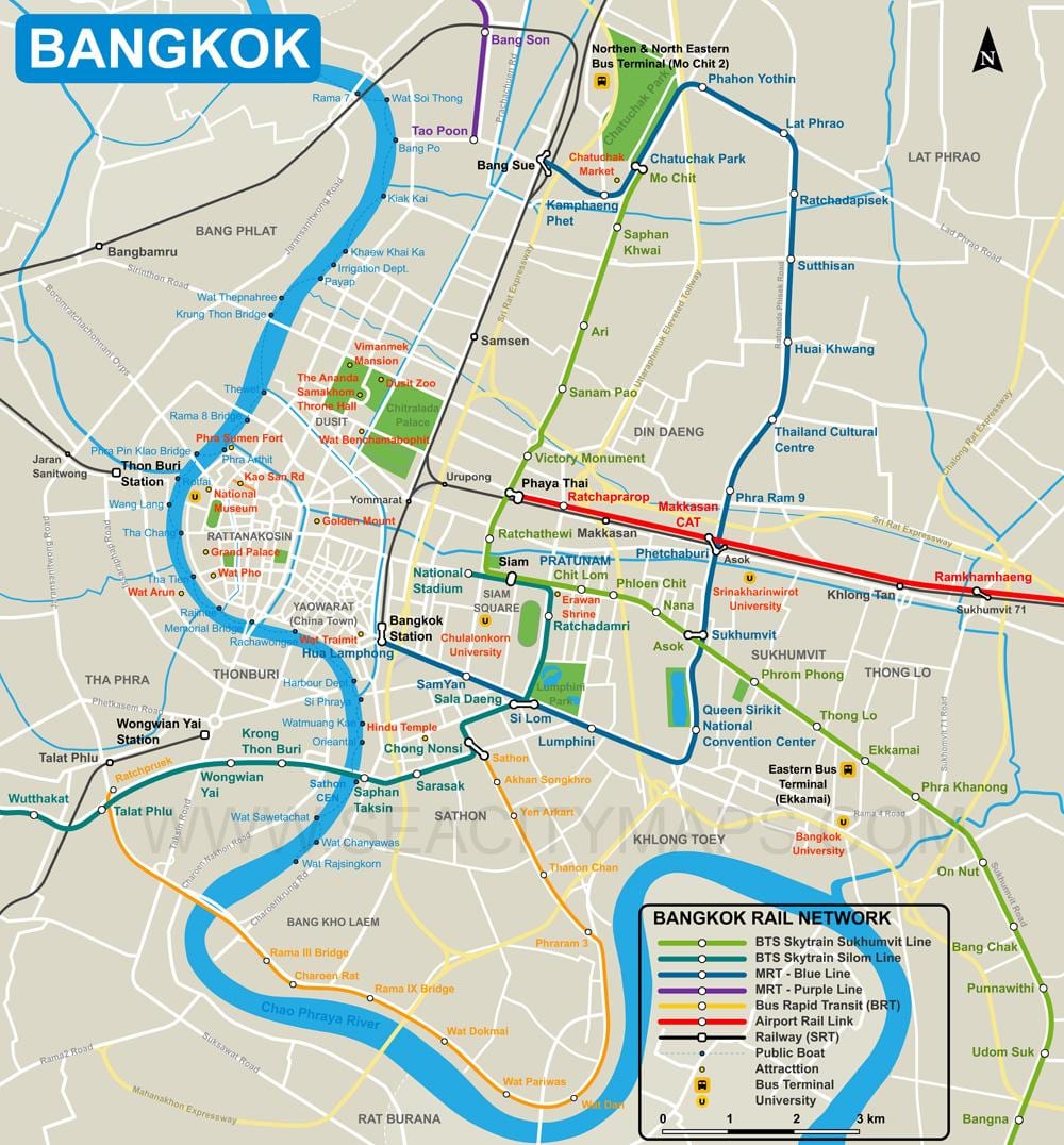 harta e bangkok qendër të qytetit