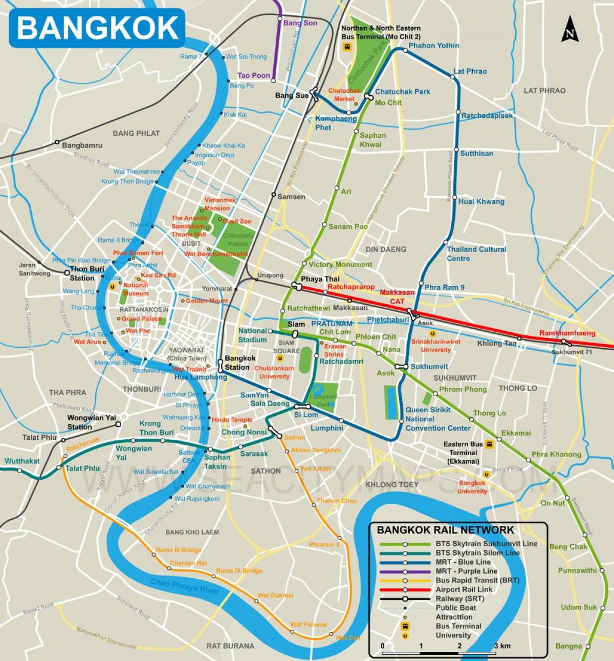 harta e bangkok qendër të qytetit