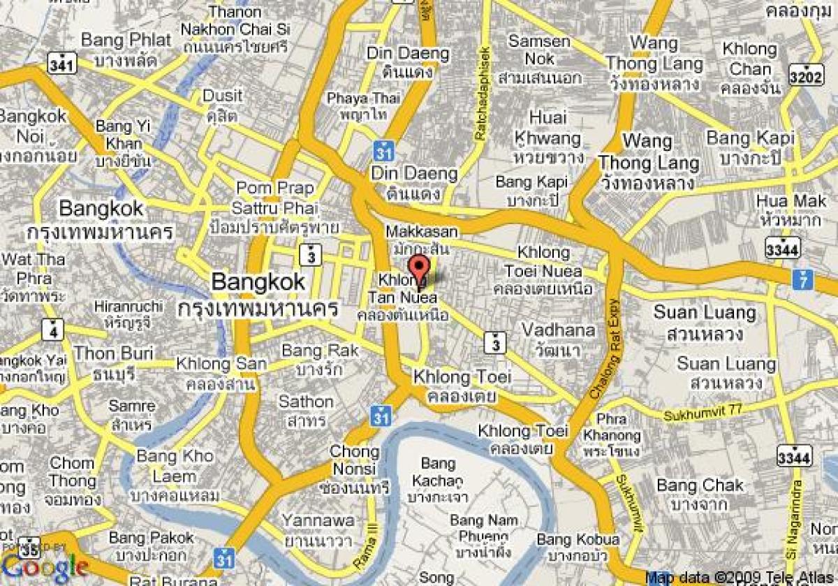harta e sukhumvit zonën bangkok