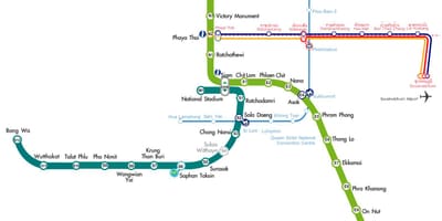Bangkok aeroporti skytrain hartë