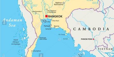 Bangkok në një hartë të botës