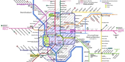 Bangkok metro hartë 2016