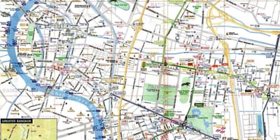 Bangkok hartën turistike anglisht