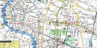 Bangkok hartën turistike anglisht